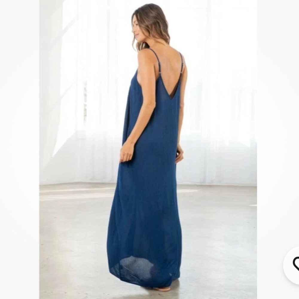 Vici Dolls Love Stitch Pacific Blue Cocoon Maxi Dress Sz S/M - Picture 5 of 8